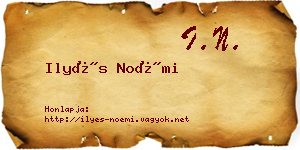 Ilyés Noémi névjegykártya